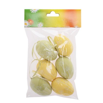 ZÁVES VAJCE PLAST S/6 6CM