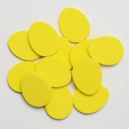 VEĽKONOČNÉ VAJÍČKA ŽLTÉ DREVENÉ 3,2CM CENA ZA 12KS