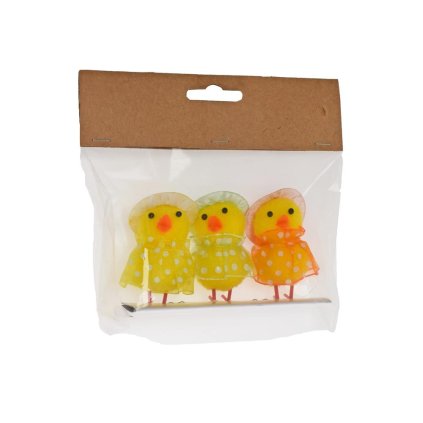 KURIATKA S KLOBÚKOM S/3 5,5CM MIX