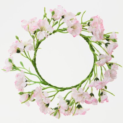 VENIEC JABLOŇ KVET BIELO-RUŽOVÝ 22CM