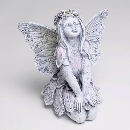 VÍLA LED ŠEDÁ POLY 15.5*12*18 CM