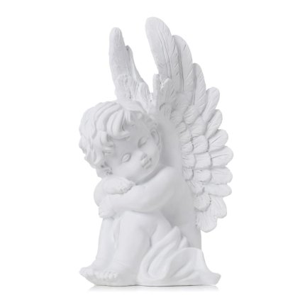 ANJEL SEDIACI BIELY POLY 11,5*10,5*20CM