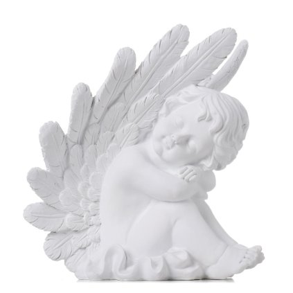 ANJEL SEDIACI BIELY POLY 19,5*16,5*23CM