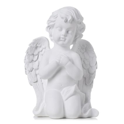 ANJEL KĽAČIACI BIELY POLY 18,5*13,5*27,5CM