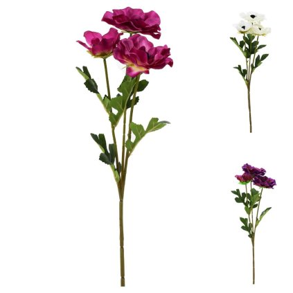 KS ANEMONKA 3-HLAVY, ZELEŇ MIX/3F 50CM