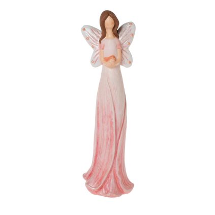 ANJEL KERAMIKA 11x10x37CM RUŽOVÝ SUPER CENA!