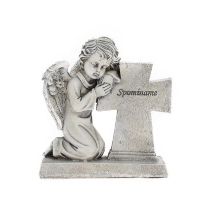 ANJEL + KRÍŽ 16x8,5x17CM POLYRES=204072