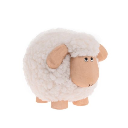 OVEČKA KERAMIKA 13x10,5x11CM BIELA