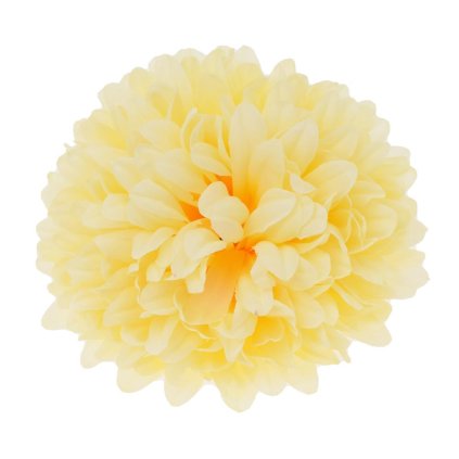 HLAVA CHRYZANTÉMA 10 CM, BLEDO-ŽLTÁ