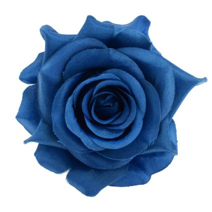 HLAVA RUŽA 10CM  MODRÁ