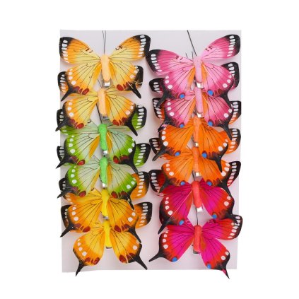 MOTÝLE FAREBNÉ NA KLIPE S/12