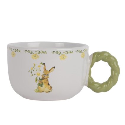 Šálka so vzorom zajačika, farbné ucho V7,5/pr.11,4cm