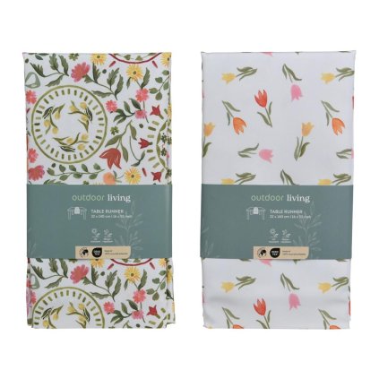 štóla polyest.kvet. s potlačou 2ass140/32cm