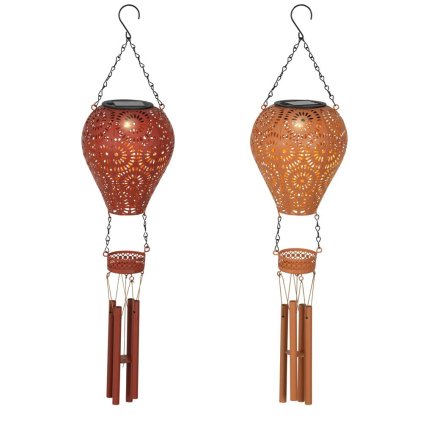 Solárny balón kovový stabilný 2ass D.13cm H.56cm