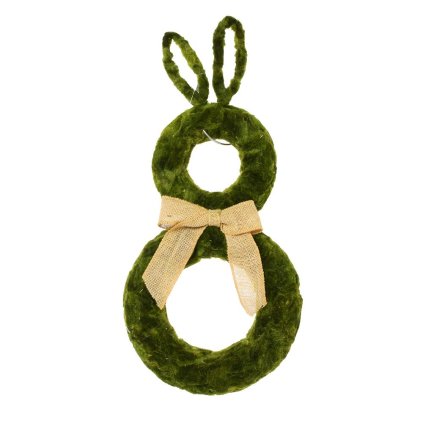 ZÁVES ZAJAC S MAŠĽOU 28x5x58CM ZELENÝ