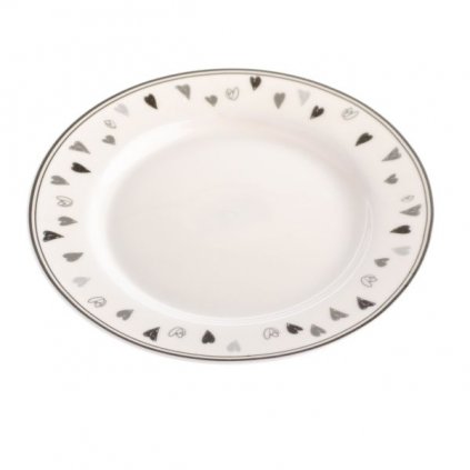 tanier so srdiečkami porcelánový 11,5×11,5×1,9cm