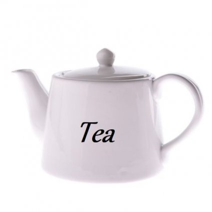 čajník keramický biely s nápisom Tea 1000ml