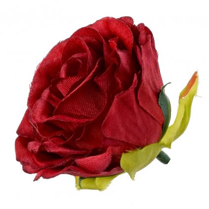 umelý kvet HLAVA RUŽA Červená 6cm
