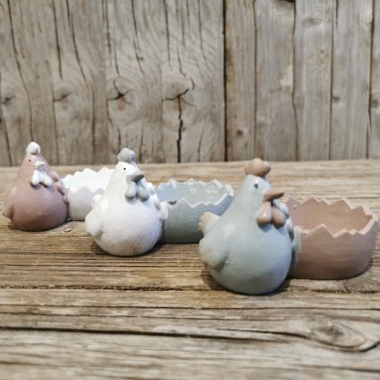 SLIEPKA S MISKOU NA VAJCE ASSORT ŠED/BIEL/HNEDÁ 9x5x6cm