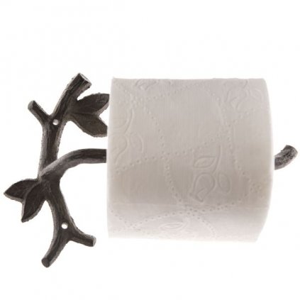 Držiak na toaletný papier liatina tmavohnedý 24,8×16,5×10,5cm