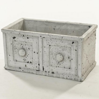 CEMENT OBAL 2-ŠUFLÍK ANTIQ.GREY 24,5x13xh12,5CM