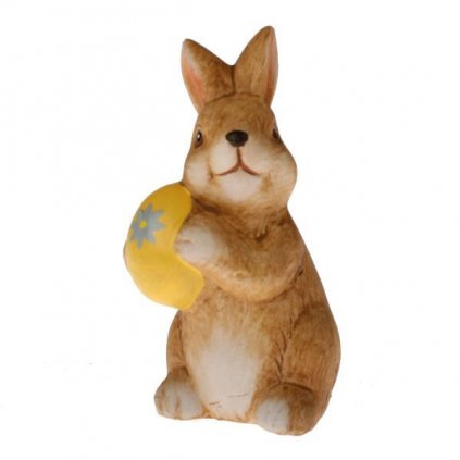 Keramický zajac s vajíčkom 9x12x6,5 cm