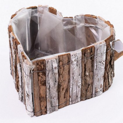 258FL/S OBAL SRDCE KORA NATUR+BIELY 22x22x13CM