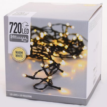 LED vianočná svetelná reťaz - Teplá Biela /led720/ WW, vnútorné a vonkajšie použitie"