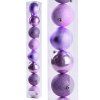 GULE VIANOČNÉ PLAST - FIALOVÁ S/8 8CM