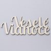 VÝREZ- VESELÉ VIANOCE DREVENÉ biele 20X7,5CM