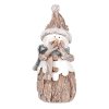 Vianočná dekorácia Snehuliak hnedý, polyresin 15cm