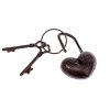 Liatinový zámok  srdce s kľúčami dekorácia 13x4x9cm