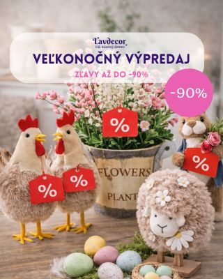 🌸 Veľká noc vo výpredaji 🌸 Privítajte sviatky jari s dekoráciami, ktoré rozžiaria každý kút vášho domova 🐣 Objavte...