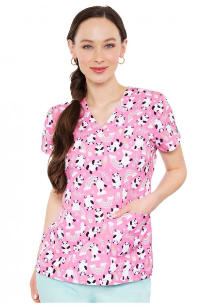 zdravotnicka-halenka-s-potiskem-medvidka-pandy-medcouture-mc8564-bbpa-01