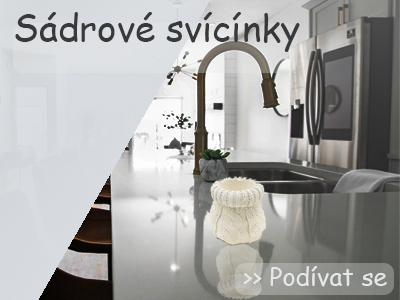 Sádrové svícínky