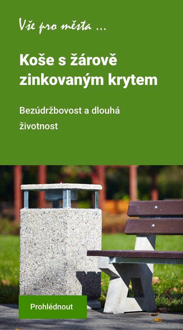 Betonové koše - kryty žárový zinek