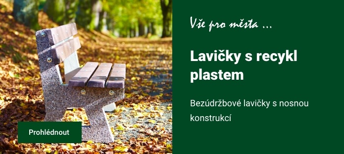 Parkové lavičky - latě recykl plast