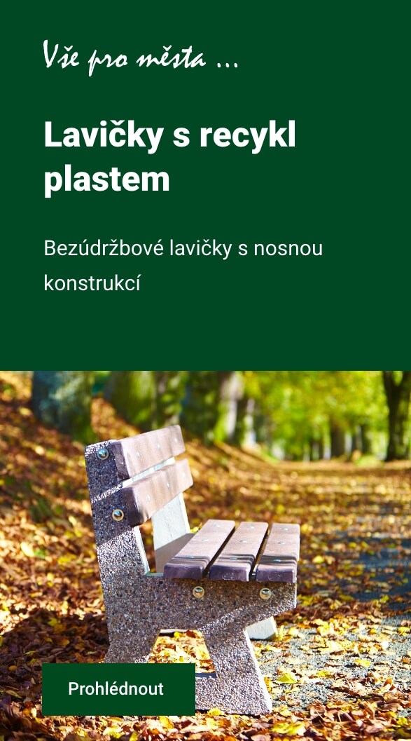 Parkové lavičky - latě recykl plast