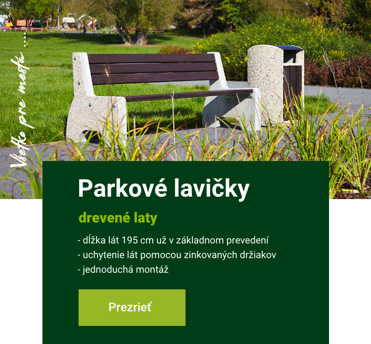 Parkové lavičky