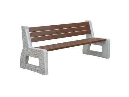 Betonová lavička s opěradlem typ L/K  (mobilní s kotvením)