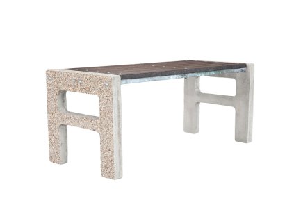 Betonový stůl typ L - recykl plast  (mobilní)