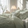 Fina salbei Satin Bettwaesche Bett3