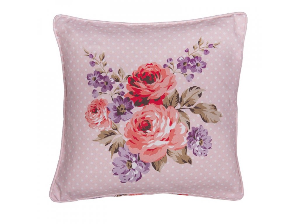 dtr21 cushion cover 4040 cm pink violet cotton roses square throw pillow cover
