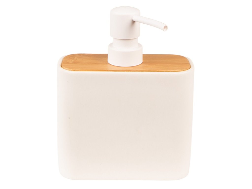65026 soap dispenser 13x6x16 cm white brown