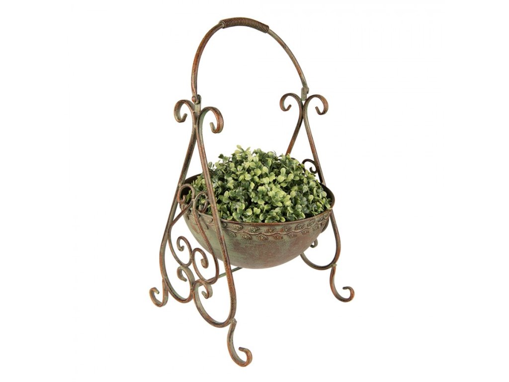 6y4842 pflanzenhalter 26x27x49 cm grun eisen (3)