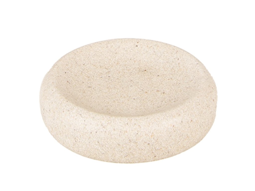 65031 soap dish o 11x3 cm beige ceramic round