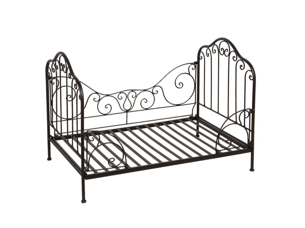 40180ch dog bed 80x53x58 cm brown black iron rectangle