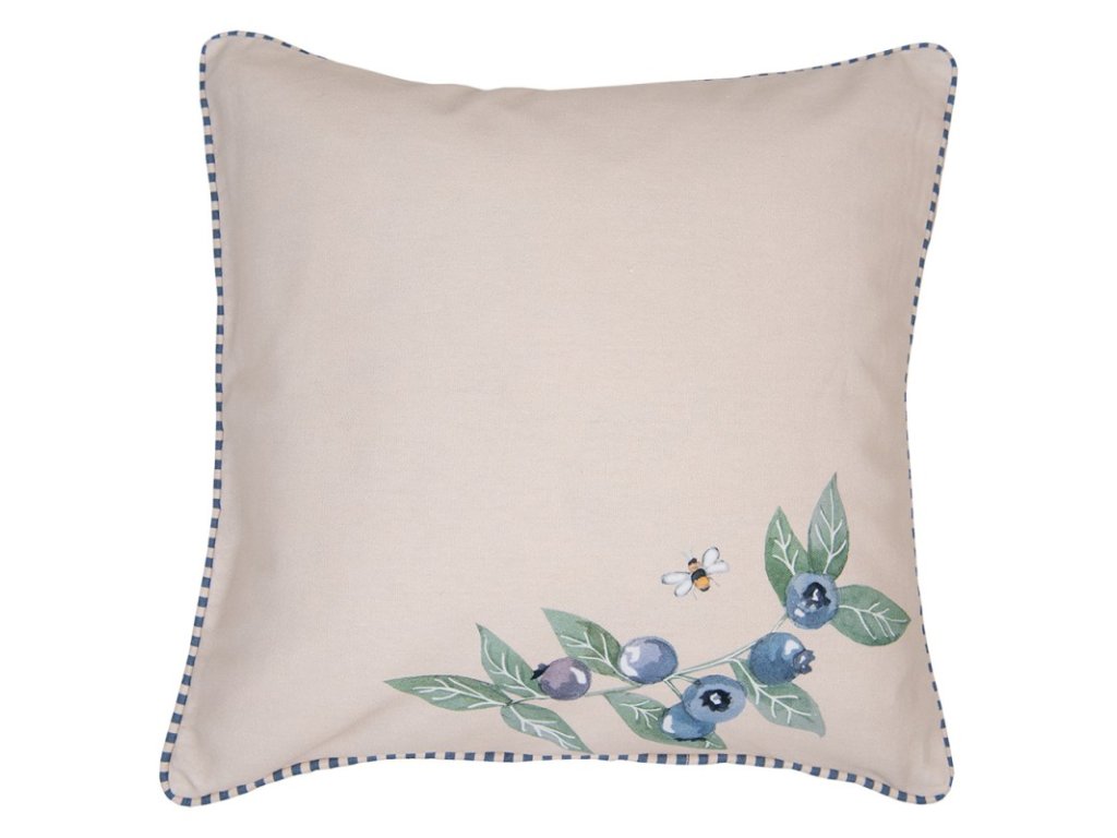 bbf21 throw pillow 4040 cm beige blue cotton blueberries throw pillow cover