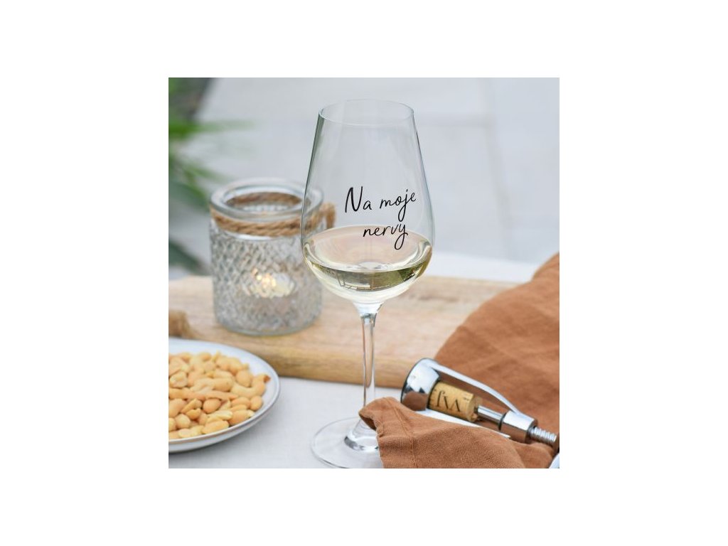90738 sklenicka na vino na moje nervy 350 ml