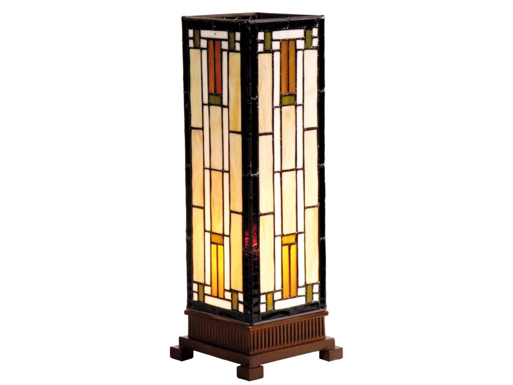 38807 stolni lampa tiffany late evening 12 5 35 cm 1x e14 max 40w